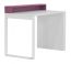 Kinderzimmer - Schreibtisch Koa 08, Farbe: Weiß / Violett - Abmessungen: 88 x 120 x 60 cm (H x B x T)