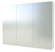 Badezimmer - Spiegelschrank Nadiad 15, Farbe: Weiß glänzend – 70 x 100 x 14 cm (H x B x T)