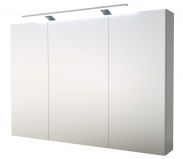 Badezimmer - Spiegelschrank Nadiad 18, Farbe: Weiß glänzend – 70 x 100 x 14 cm (H x B x T)