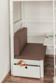 Sitzkissen 2er-Set für Kinderbett / Etagenbett / Funktionsbett Tim - Farbe: Braun