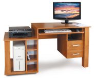 Schreibtisch Banjaran 34, Farbe: Erle - Abmessungen: 75 x 140 x 60 cm (H x B x T)
