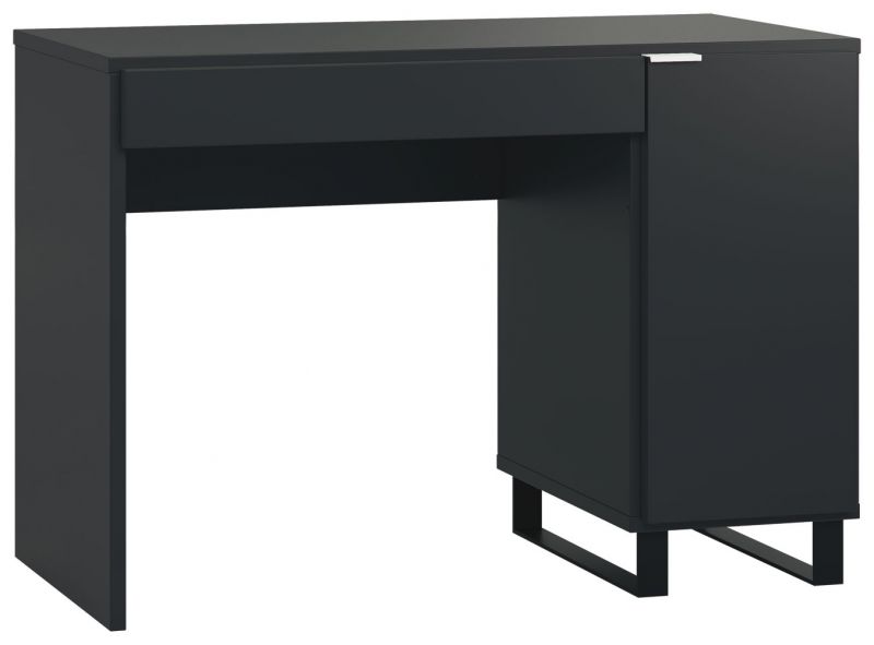 Schreibtisch Chiflero 01, Farbe: Schwarz - Abmessungen: 78 x 110 x 57 cm (H x B x T)