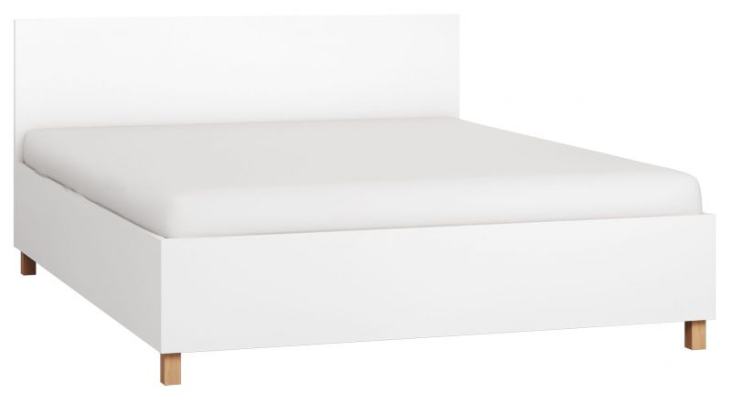 Doppelbett Invernada 19 inkl. Lattenrost, Farbe: Weiß - Liegefläche: 160 x 200 cm (B x L)