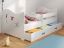 Kinderbett Kiefer teilmassiv weiß lackiert B1, inkl. Lattenrost - Liegefläche: 80 x 160 cm (B x L)