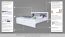 Doppelbett "Easy Premium Line" K8 inkl.1 Abdeckblende, 200 x 200 cm Buche Vollholz massiv weiß lackiert