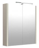 Badezimmer - Spiegelschrank Noida 02, Farbe: Beige – 65 x 58 x 12 cm (H x B x T)
