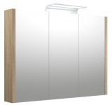 Bad - Spiegelschrank Bidar 27, Farbe: Eiche – 65 x 90 x 12 cm (H x B x T)