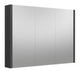 Badezimmer - Spiegelschrank Malegaon 14, Farbe: Grau matt – Abmessungen: 65 x 88 x 12 cm (H x B x T)