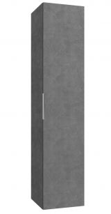 Badezimmer - Hochschrank Ongole 26, Farbe: Grau – Abmessungen: 160 x 35 x 35 cm (H x B x T)