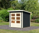 Kleines Gartenhaus / Gartenhütte mit Pultdach, Farbe: Anthrazit, Grundfläche: 3,31 m²