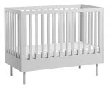Babybett / Gitterbett Airin 01, Farbe: Weiß - Liegefläche: 60 x 120 cm (B x L)