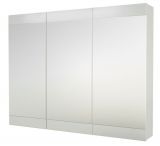 Bad - Spiegelschrank Eluru 05, Farbe: Weiß glänzend – 70 x 90 x 14 cm (H x B x T)