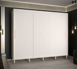 Großer Kleiderschrank mit 10 Fächern Jotunheimen 107, Farbe: Weiß - Abmessungen: 208 x 250,5 x 62 cm (H x B x T)