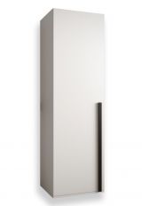 Moderner Schrank Tödi 01, Farbe: Weiß matt - Abmessungen: 184 x 50 x 42 cm (H x B x T), mit zwei Fächern und eine Kleiderstange