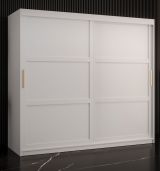 Moderner Kleiderschrank mit 10 Fächern Liskamm 17, Farbe: Weiß matt - Abmessungen: 200 x 200 x 62 cm (H x B x T), mit genügend Stauraum