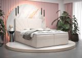Doppelbett mit eleganten Design Pirin 21, Farbe: Beige - Liegefläche: 160 x 200 cm (B x L), mit Stauraum