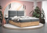 Einzelbett im eleganten Design Pilio 34, Farbe: Grau / Eiche Golden Craft - Liegefläche: 140 x 200 cm (B x L)