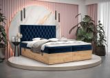 Einzelbett mit außergewöhnlichen Design Pilio 65, Farbe: Blau / Eiche Golden Craft - Liegefläche: 140 x 200 cm (B x L)