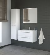 Badezimmermöbel - Set AF Rajkot, 3-teilig inkl. Waschtisch / Waschbecken, Farbe: Weiß matt