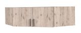 Aufsatz für Eckkleiderschrank / Kleiderschrank Tripoli 03, Farbe: Eiche - Abmessungen: 40 x 117 x 117 cm (H x B x T)
