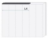 Oberer Rahmen für Drehtürenschrank / Kleiderschrank Faleasiu und Anbaumodule, Farbe: Weiß - Breite: 182 cm