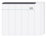 Oberer Rahmen für Drehtürenschrank / Kleiderschrank Faleasiu und Anbaumodule, Farbe: Weiß - Breite: 227 cm