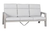 Loungesofa 3-Sitzer Verona aus Aluminium - Farbe: graualuminium, Breite: 1940 mm, Tiefe: 876 mm, Höhe: 965 mm, Sitzhöhe: 330 mm