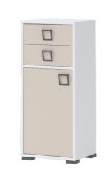 Kommode 22, Farbe: Weiß / Creme - Abmessungen: 102 x 44 x 37 cm (H x B x T)
