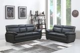 Echtleder Premium Couch Parma, Set (2- und 3-Sitz Sofa), Farbe: Hellgrau