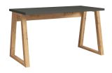 Robuster Schreibtisch "Merosina" 05, Eiche Artisan / Dunkelgrau, 76 x 135 x 65 cm, Beine in Wabentechnologie, sicherer Stand, 32 mm starke Tischplatte