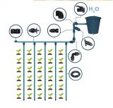 Bewässerungssystem für Gartenbeet, Wasser vom Tank
