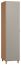 Drehtürenschrank / Kleiderschrank Nanez 12, Farbe: Eiche / Grau - Abmessungen: 195 x 47 x 57 cm (H x B x T)