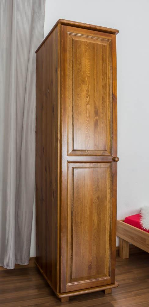 Massivholz-Schrank Kiefer, Farbe: Eiche 190x47x60 cm