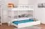 Stockbett für Erwachsene "Easy Premium Line" K20/h inkl. Liegeplatz und 2 Abdeckblenden, Kopf- und Fußteil gerade, Buche Vollholz massiv Weiß - 90 x 200 cm (B x L), teilbar
