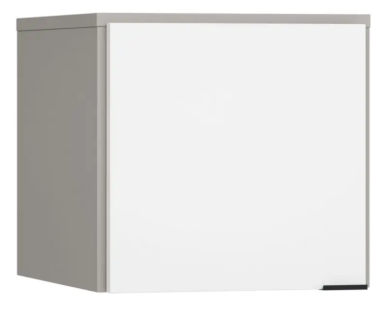 Aufsatz für eintürigen Kleiderschrank Pantanoso 37, Farbe: Grau / Weiß - Abmessungen: 45 x 47 x 57 cm (H x B x T)