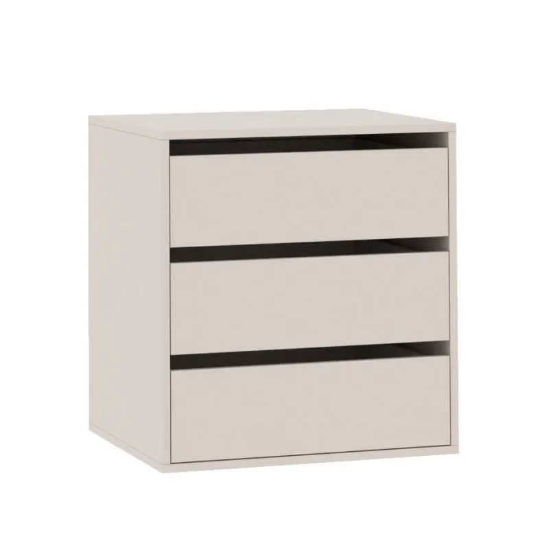 Schubladen für Kleiderschränke Cabecao | Kaschmir | Schubladenkasteneinsatz | 3 Schubladen | 63,5 x 60 x 50,5 cm | eckig | kompaktes Design
