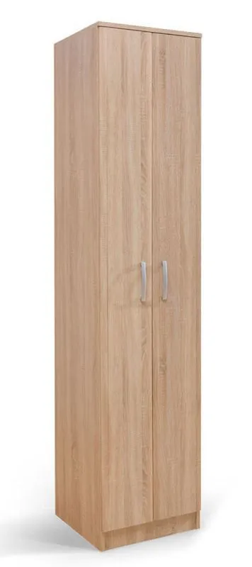 50 cm breiter Kleiderschrank mit 2 Türen | Farbe: Braun Abbildung