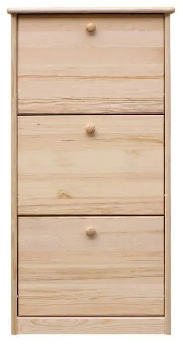 Schuhkipper Kiefer Holz massiv, Farbe: Natur 115x58x30 cm, Schuhschrank Schuhkommode Abbildung