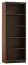 Regal Mojokerto 14, Farbe: Walnuss / Schwarz - Abmessungen: 194 x 70 x 39 cm (H x B x T)