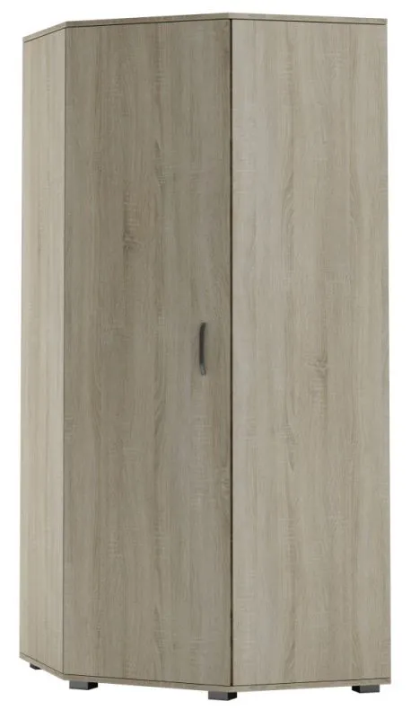 85 cm breiter Kleiderschrank mit 1 Tür | Kleiderstange | Farbe: Sonoma Eiche Abbildung