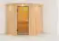 Sauna "Ole" mit bronzierter Tür und Kranz - Farbe: Natur - 165 x 210 x 202 cm (B x T x H)