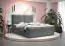 Elegantes Boxspringbett mit weichen Veloursstoff Pirin 39, Farbe: Grau - Liegefläche: 160 x 200 cm (B x L)