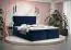 Doppelbett mit weichen Veloursstoff Pirin 69, Farbe: Blau - Liegefläche: 160 x 200 cm (B x L)