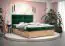 Boxspringbett im modernen Design Pilio 38, Farbe: Grün / Eiche Golden Craft - Liegefläche: 160 x 200 cm (B x L)
