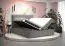Schlichtes Doppelbett mit weichen Veloursstoff Pirin 37, Farbe: Schwarz - Liegefläche: 160 x 200 cm (B x L)