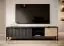 TV-Unterschrank mit genügend Stauraum Fouchana 12, Farbe: Schwarz / Eiche Artisan - Abmessungen: 53 x 203 x 39,5 cm (H x B x T)