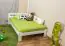 Einzelbett / Gästebett Kiefer Vollholz massiv weiß lackiert A5, inkl. Lattenrost - Abmessung 120 x 200 cm