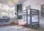 Kinderbett / Etagenbett Niklas 01, massiv, Farbe: Anthrazit - Liegefläche: 90 x 190 cm (B x L)