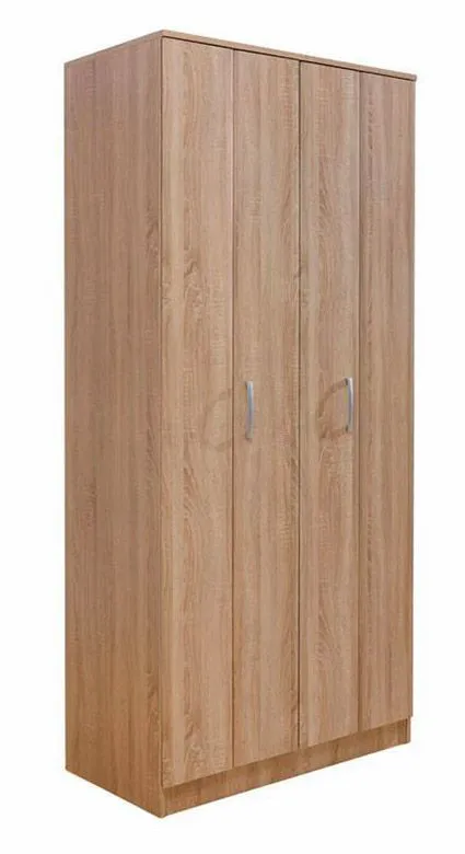 100 cm breiter Kleiderschrank mit 2 Türen | Farbe: Braun Abbildung