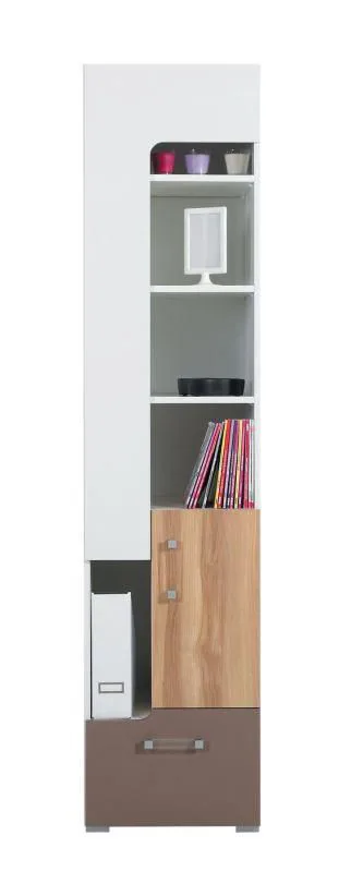 Schrank Kinderzimmer Braun / Weiß 195x45x40 cm Abbildung
